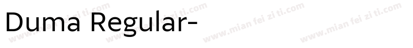 Duma Regular字体转换